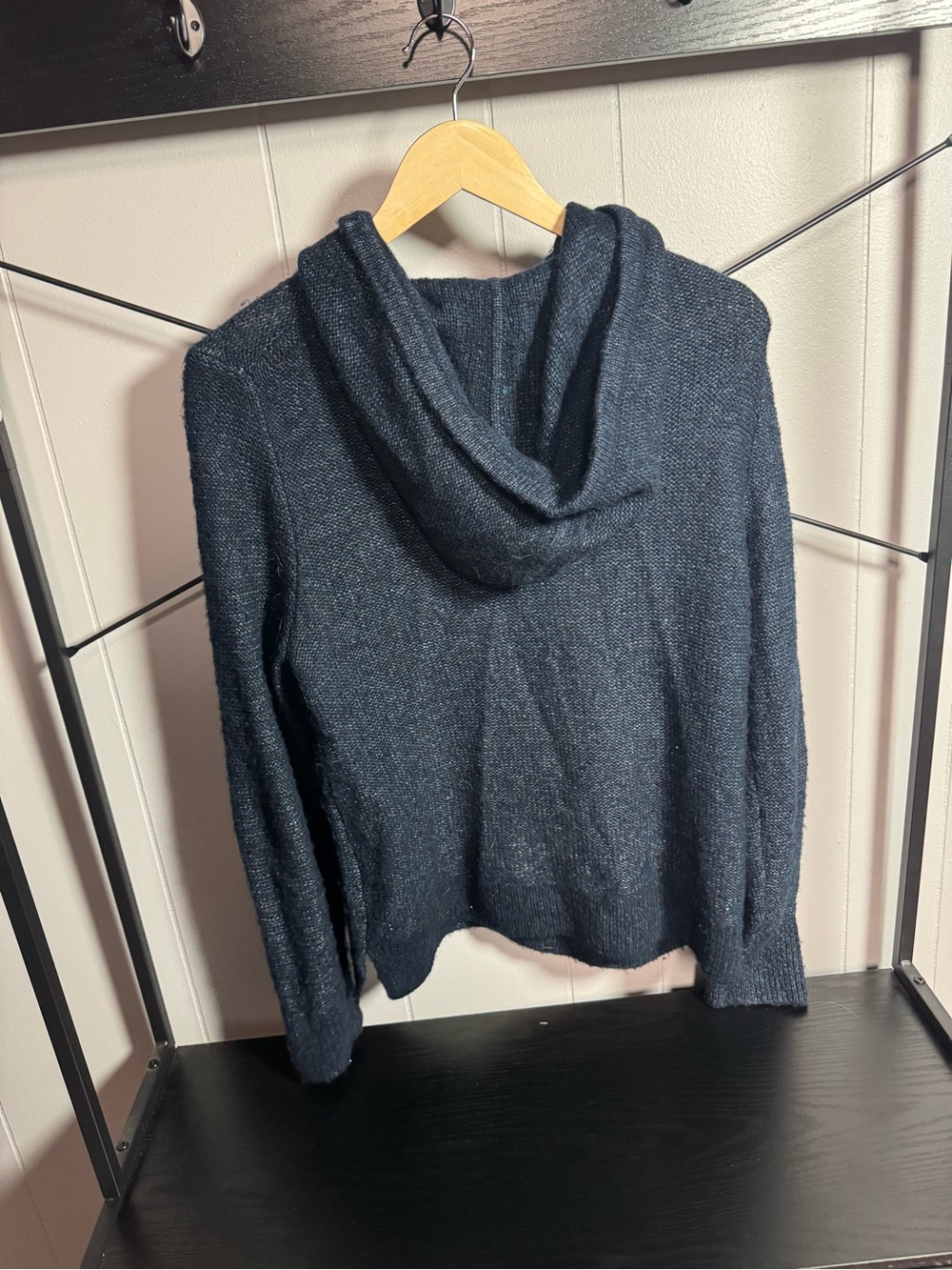 Banana Republic Navy Hooded Knit Sweater